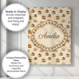 Personalised Name Classic Coffee Cup Custom Premium Decorative Design Modern Room Accent Canvas Wall Art Print Decor Picture Ready to Hang