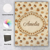 Personalised Name Classic Coffee Cup Custom Premium Decorative Design Modern Room Accent Canvas Wall Art Print Decor Picture Ready to Hang