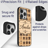 Brown Coffee Cup Style Seamless Printed Design Custom Name Protective Phone Case Mobile Cover Durable Everyday Smartphone Shock Resistant