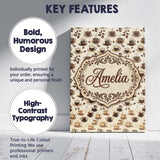 Personalised Name Coffee Cups and Beans Custom  Modern Room Accent Elegant Feature Canvas Wall Art Print Decor Picture Ready to Hang