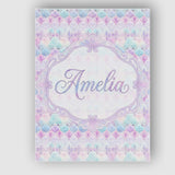 Personalised Name Pastel Deco Floral Custom  Contemporary Display Elegant Feature Canvas Wall Art Print Decor Picture Ready to Hang