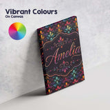 Personalised Name Rich Jewel Tone Abstract Custom  Unique Gift Idea Elegant Feature Canvas Wall Art Print Decor Picture Ready to Hang