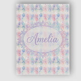 Personalised Name Soft Pastel Geometric Custom  Modern Room Accent Elegant Feature Canvas Wall Art Print Decor Picture Ready to Hang
