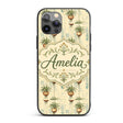 Rustic Hanging Plant Pots Textured Background Custom Name Protective Phone Case Mobile Cover Durable Everyday Smartphone Shock Resistant