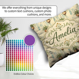 Custom Name Rustic Hanging Plant Pots Textured Seamless Pattern Square Filled Cushion Throw Pillow Sofa Bed Home Decor Zip Washable UK Made