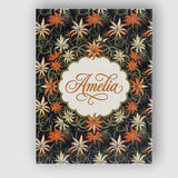 Personalised Name Elegant Orange Lily Custom Modern Room Accent Creative Decorator Style Canvas Wall Art Print Decor Picture Ready to Hang