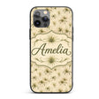 Minimal Beige Air Plant Botanical Printed Design Custom Name Protective Phone Case Mobile Cover Durable Everyday Smartphone Shock Resistant
