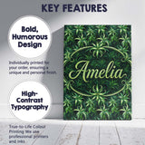 Personalised Name Lush Tropical Green Custom Modern Room Accent Creative Decorator Style Canvas Wall Art Print Decor Picture Ready to Hang