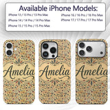 Earthy Tribal Symbols Hand Drawn Ethnic Seamless Custom Name Protective Phone Case Mobile Cover Durable Everyday Smartphone Shock Resistant