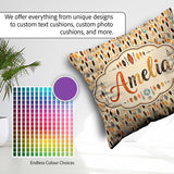 Custom Name Abstract Organic Shapes Earthy Dots Seamless Pattern Square Filled Cushion Throw Pillow Sofa Bed Home Decor Zip Washable UK Made