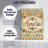 Personalised Name Geometric Tribal Candle Custom  Unique Gift Idea Elegant Feature Canvas Wall Art Print Decor Picture Ready to Hang