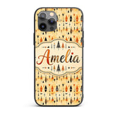 Minimal Tribal Arrow Shapes Earth Tone Seamless Custom Name Protective Phone Case Mobile Cover Durable Everyday Smartphone Shock Resistant