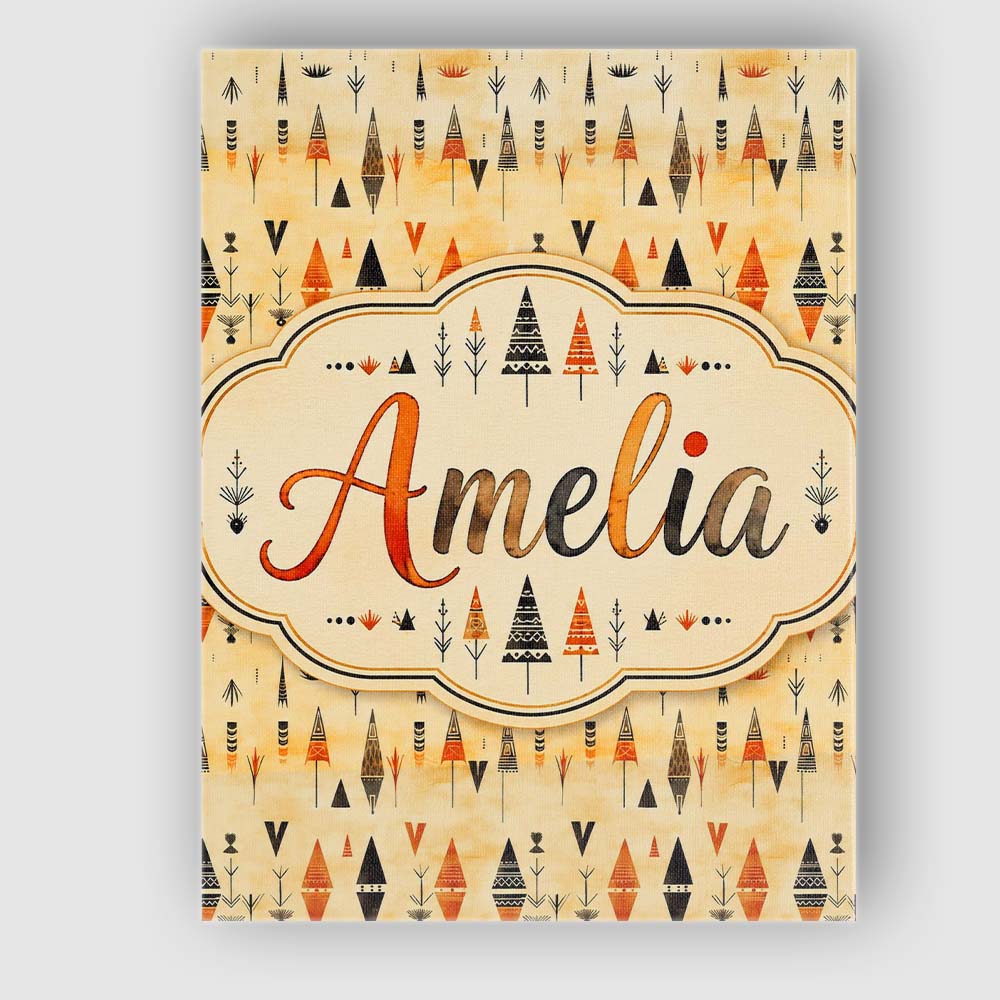 Personalised Name Minimal Tribal Arrow Custom  Modern Room Accent Elegant Feature Canvas Wall Art Print Decor Picture Ready to Hang