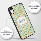 Soft Watercolor Potted Cactus Succulent Garden Custom Name Protective Phone Case Mobile Cover Durable Everyday Smartphone Shock Resistant