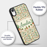Rustic Desert Potted Cactus Succulent Collection Custom Name Protective Phone Case Mobile Cover Durable Everyday Smartphone Shock Resistant