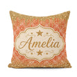 Custom Name Gold Glitter Drip Plaid Star Seamless Pattern Design Square Filled Cushion Throw Pillow Sofa Bed Home Decor Zip Washable UK Made