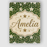 Personalised Name Green Gold Leopard Custom Premium Decorative Design Modern Room Accent Canvas Wall Art Print Decor Picture Ready to Hang