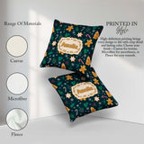 Custom Name Cute Candy Cane Star Holly Seamless Pattern Festive Square Filled Cushion Throw Pillow Sofa Bed Home Decor Zip Washable UK Made
