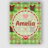 Personalised Name Cute Christmas Trees Custom  Modern Room Accent Elegant Feature Canvas Wall Art Print Decor Picture Ready to Hang