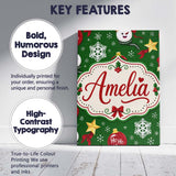 Personalised Name Cute Snowman Ho Custom Stylish Home Interior Premium Decorative Design Canvas Wall Art Print Decor Picture Ready to Hang