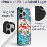 Cute Snowman Xmas Day Wreath Gifts Printed Design Custom Name Protective Phone Case Mobile Cover Durable Everyday Smartphone Shock Resistant