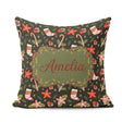 Custom Name Christmas Stockings Candy Canes Holly Floral Pattern Square Filled Cushion Throw Pillow Sofa Bed Home Decor Zip Washable UK Made