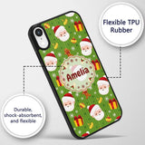 Cute Santa Claus Gingerbread Gift Printed Design Custom Name Protective Phone Case Mobile Cover Durable Everyday Smartphone Shock Resistant