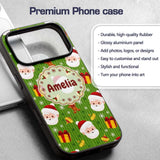 Cute Santa Claus Gingerbread Gift Printed Design Custom Name Protective Phone Case Mobile Cover Durable Everyday Smartphone Shock Resistant