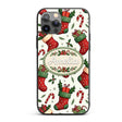 Cute Christmas Stocking Gifts Candy Cane Holly Custom Name Protective Phone Case Mobile Cover Durable Everyday Smartphone Shock Resistant