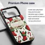 Cute Christmas Stocking Gifts Candy Cane Holly Custom Name Protective Phone Case Mobile Cover Durable Everyday Smartphone Shock Resistant