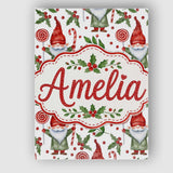Personalised Name Watercolor Christmas Custom  Modern Room Accent Elegant Feature Canvas Wall Art Print Decor Picture Ready to Hang