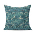 Custom Name Dark Ocean Whale Seamless Pattern Deep Marine Animal Square Filled Cushion Throw Pillow Sofa Bed Home Decor Zip Washable UK Made