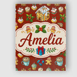 Personalised Name Gingerbread House Cupcake Custom  Bespoke Interior Contemporary Canvas Wall Art Print Decor Picture Ready to Hang