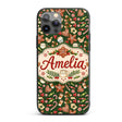 Watercolor Christmas Coffee Cookie Candy Cane Custom Name Protective Phone Case Mobile Cover Durable Everyday Smartphone Shock Resistant