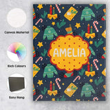 Personalised Name Christmas Sweater Candle Custom  Unique Gift Idea Elegant Feature Canvas Wall Art Print Decor Picture Ready to Hang