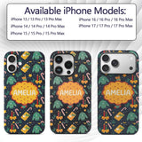 Christmas Sweater Candle Gift Candy Cane Seamless Custom Name Protective Phone Case Mobile Cover Durable Everyday Smartphone Shock Resistant