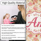 Luxury Pink Gold Ornament Glitter Seamless Pattern Cute Unique Gift  Personalised Custom Name Super Soft Fleece Blanket Bed Sofa Throw