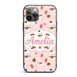 Cute Snowman Gingerbread Candy Winter Seamless Custom Name Protective Phone Case Mobile Cover Durable Everyday Smartphone Shock Resistant
