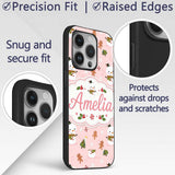 Cute Snowman Gingerbread Candy Winter Seamless Custom Name Protective Phone Case Mobile Cover Durable Everyday Smartphone Shock Resistant