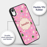 Cute Christmas Gingerbread Tree Printed Design Custom Name Protective Phone Case Mobile Cover Durable Everyday Smartphone Shock Resistant