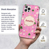 Cute Christmas Gingerbread Tree Printed Design Custom Name Protective Phone Case Mobile Cover Durable Everyday Smartphone Shock Resistant