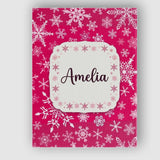 Personalised Name Classic Red White Snowflake Custom Unique Gift Idea Modern Room Accent Canvas Wall Art Print Decor Picture Ready to Hang