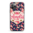 Watercolor Snowman Mittens Stars Winter Seamless Custom Name Protective Phone Case Mobile Cover Durable Everyday Smartphone Shock Resistant