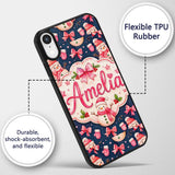 Watercolor Snowman Mittens Stars Winter Seamless Custom Name Protective Phone Case Mobile Cover Durable Everyday Smartphone Shock Resistant
