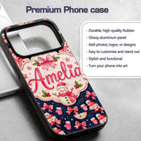 Watercolor Snowman Mittens Stars Winter Seamless Custom Name Protective Phone Case Mobile Cover Durable Everyday Smartphone Shock Resistant