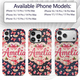 Watercolor Snowman Mittens Stars Winter Seamless Custom Name Protective Phone Case Mobile Cover Durable Everyday Smartphone Shock Resistant
