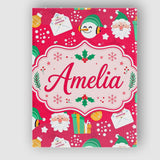 Personalised Name Cute Santa Snowman Custom Premium Decorative Design Modern Room Accent Canvas Wall Art Print Decor Picture Ready to Hang