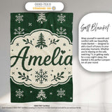 Knitted Style Snowflake Christmas Tree Seamless Pattern Lovely  Personalised Custom Name Super Soft Fleece Blanket Bed Sofa Throw
