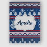Personalised Name Scandinavian Snowflake Custom  Unique Gift Idea Elegant Feature Canvas Wall Art Print Decor Picture Ready to Hang