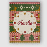 Personalised Name Scandinavian Deer Custom  Stylish Home Interior Elegant Feature Canvas Wall Art Print Decor Picture Ready to Hang